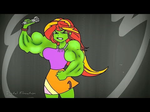 Sunset Shimmer She Hulk Crazy Transformation Animated [ She Muscle Growth Animation ] 2023