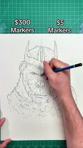 Drawing Art of Caesar from Planet of the Apes