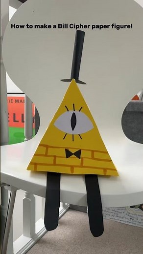 How to make bill cipher paper figure #gravityfalls #papercraft #billcipher #shorts #roadto4k