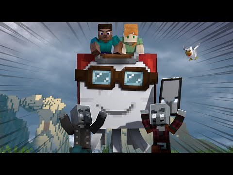 happy ghast - alex & steve life part 1 (Minecraft Animation)