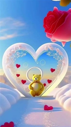 Charming Animated Scenes with Teddy Bear and Pomeranian