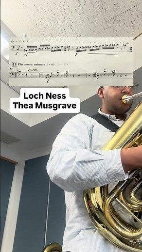 Practicing standing with the #tuba