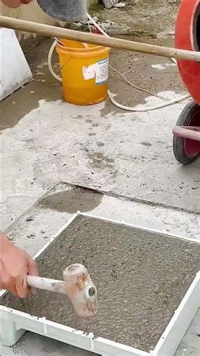 Easiest Way to Make Rebar-Reinforced Concrete at Home! #shorts