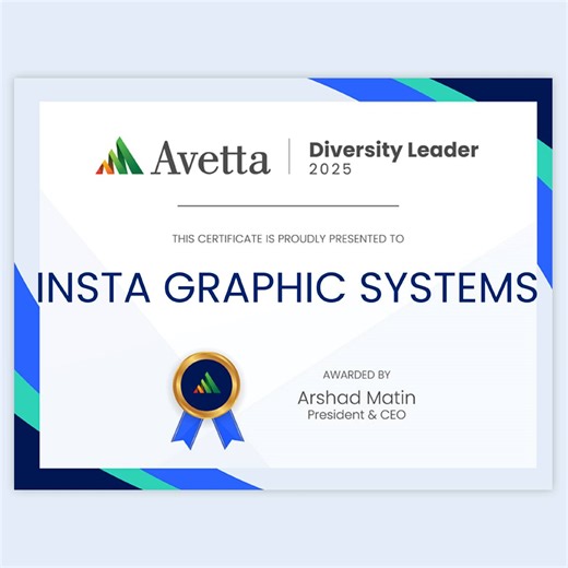 Insta Graphic Systems Receives 2025 Diversity Leadership Award from Avetta