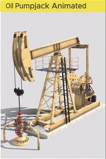 Oil Pumpjack Mechanism | 3D Mechanical Animation #shorts