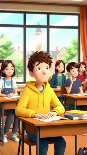 Rushing to Learn 📚⏰ #animation #cartoon#studytips