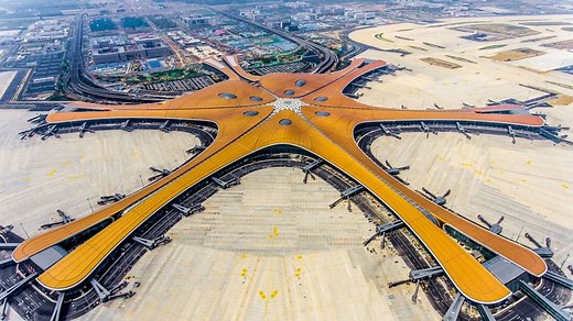The new mega Beijing Daxing International airport is expected to handle 72 million passengers a year.