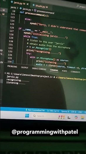 Get Current Time with Jarvis AI using Python 🕒 | Build Jarvis Project 2025 | ProgrammingWithPatel