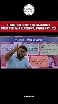 Model Code of Conduct Explained🗳️ | Important Polity Topic |#currentaffairs #shorts