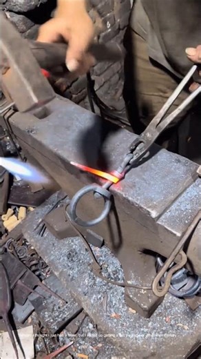 Traditional forging process of metal ring