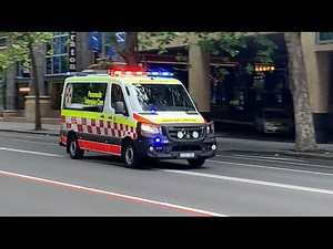 NSW Ambulance Responding with DUAL SIREN on Elizabeth St!