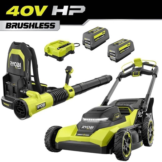 Reviews for RYOBI 40V HP Brushless 21" Walk Behind Cross-Cut Self-Propelled Mower w/ 850 CFM Backpack Leaf Blower, Batteries & Charger | Pg 2 - The Home Depot