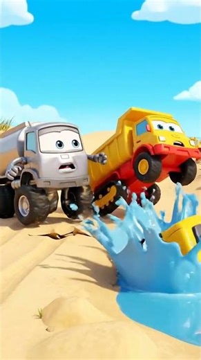 Toy Excavator Causes Big Crash! Funny Toy Accident
