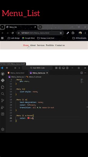 How To Create a Menu Navbar Using CSS Flexbox Property | Responsive Navbar | #htmlcss #flexbox