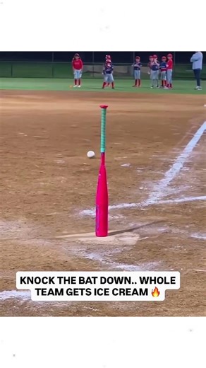 Knock the bat down and the whole team gets ice cream...🔥