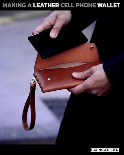 Making a Cell Phone Leather Wallet #leatherwork #phonecase #DIY #wallet #crafts #leathercrafting #leathercraft
