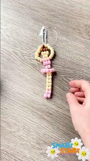 ✨ Pony Bead Ballerina Craft – DIY Keychain or Backpack Tag | Smart Start with Miss Daisy 🎀