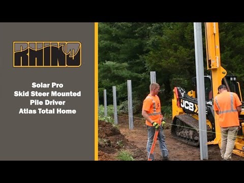 Rhino Solar Pro Skid Steer Driver – Fast Ground-Mount Solar Installation (Atlas Total Home)