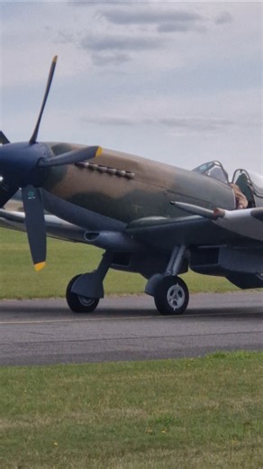Supermarine Spitfire Mk XIV taxiing at Duxford Battle Of Britain Saturday 2025