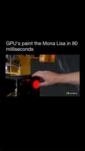 Congenai on Instagram: "In 2008, Adam Savage and Jamie Hyneman partnered with NVIDIA to recreate the Mona Lisa in just 80 milliseconds. Using more than 1,100 computer-controlled paintball guns, they brought GPU parallel processing to life. Each paintball represented a pixel, all firing simultaneously to form the image in an instant. The experiment showed the key difference between GPUs and CPUs. GPUs handle thousands of tasks at the same time, while CPUs process tasks one after another. In under