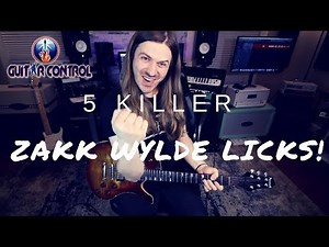5 Killer Zakk Wylde Guitar Licks - Lead Guitar Lesson With Robert Baker