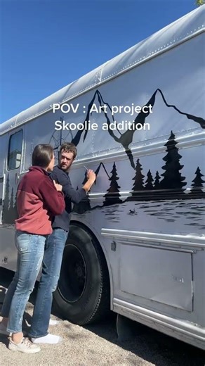 Always bus projects! #skoolieconversion #diy #mural #pov... #Shorts #roamwithbus