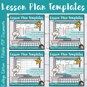 Lesson Plans Editable Template Bundle - Collège Edition