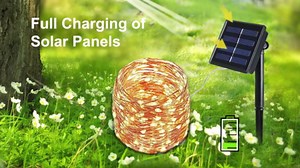 Solar String Lights, 2 Pack Total 200LED 66Ft Copper Wire Solar Fairy Lights 8 Modes, Waterproof Outdoor String Lights for Christmas Party Wedding Decoration Patio Garden Yard (Warm White)