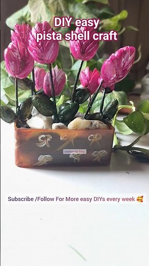 DIY Easy Pista Shell Craft Ideas 🌿✨ #Shorts