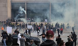 None of 99 arrested during downtown Cleveland riots were from outside Ohio, countering Cleveland police chief’s statements
