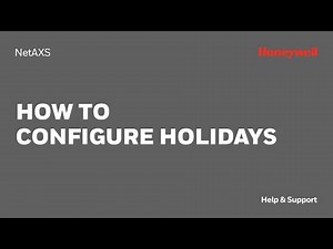 How to Configure Holidays on NetAXS 123