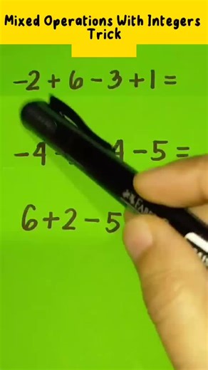 Mixed Operations with integers trick