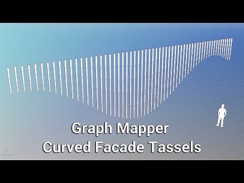 Graph Mapper Curved Facade Tassels - grasshopper tutorial