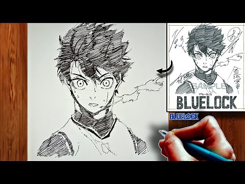 Manga Drawing Yoichi Isagi | Blue Lock | ブルーロック | Easy Step-by-Step Tutorial