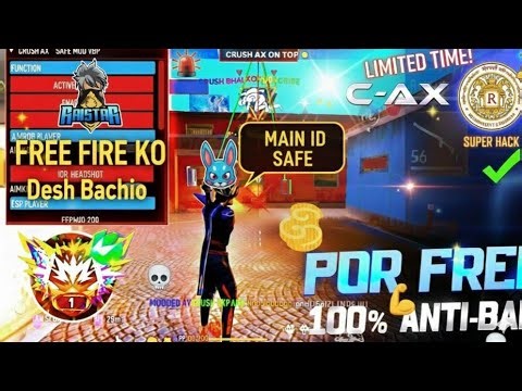Free fire new update😎free fire main id safe panel🔥FF main id safe hack☠️ free fire mode menu👽