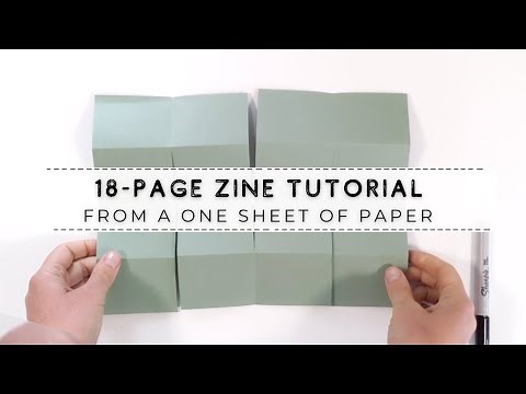 How to Make an 18- Page Zine, Folded Zines, Easy DIY Zine Tutorial | Zinester, Zine Making