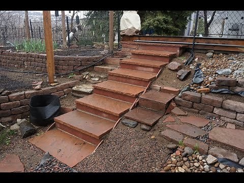 How to build flagstone steps