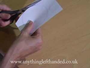 Left-handed scissors demonstration