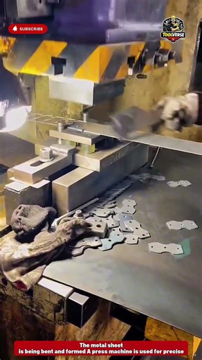 Precision Metal Press Bending Process Using Industrial Press Machine #fabrication