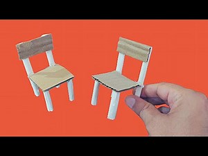Make Small Chair from Cardboard / Mini chair from cardboard/ DIY miniature chair at home