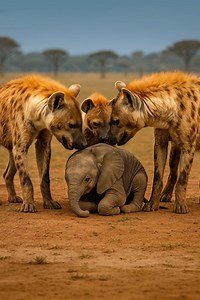 23K views · 107 reactions | A pack of hyenas surrounded a small and...