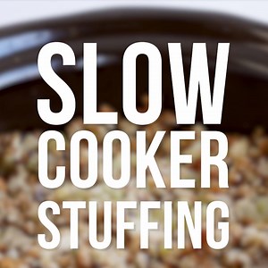 THE ONLY WAY to make stuffing! The slow cooker keeps it so moist AND frees up your oven for turkey! It also makes a big batch. It's a Thanksgiving game-changer! Recipe: https://www.rachelcooks.com/2014/11/12/slow-cooker-stuffing-recipe/ | Rachel Cooks