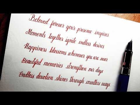 Relaxing Calligraphy Writing using Flexible Nib Fountain Pen