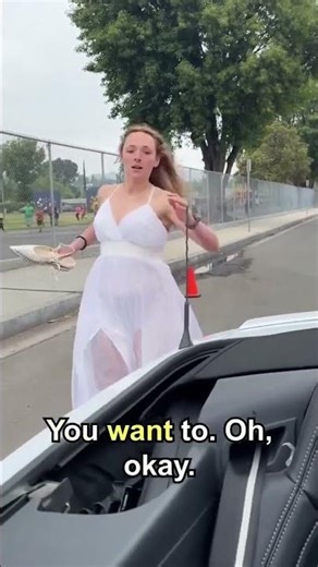 Runaway bride escapes in strangers car! 😱👰🏻‍♀️🫣