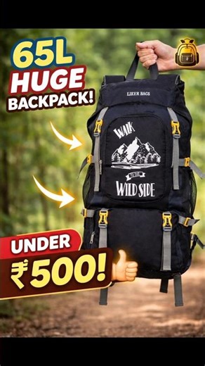 65L Rucksack for ₹460 😱 So cheap and so spacious! Best Cheap Backpack for Trekking 🏕️ 65L Review
