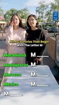 Name 9 Countries That Start With Letter M
