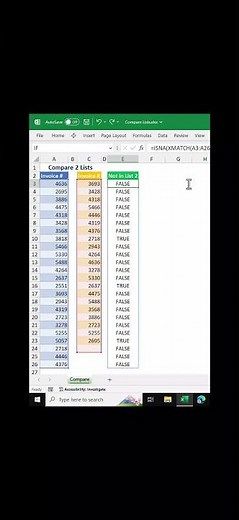 Compare Two Lists