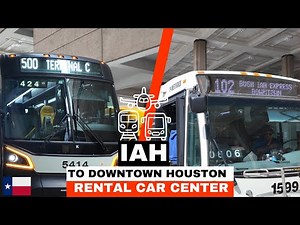 IAH Transportation: Metro Bus, Rental Car Center, Subway & Skyway Train (4K)