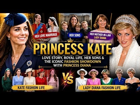 Princess Kate Love Story, Royal Life, Her Sons & The Iconic Fashion Showdown with Princess Diana