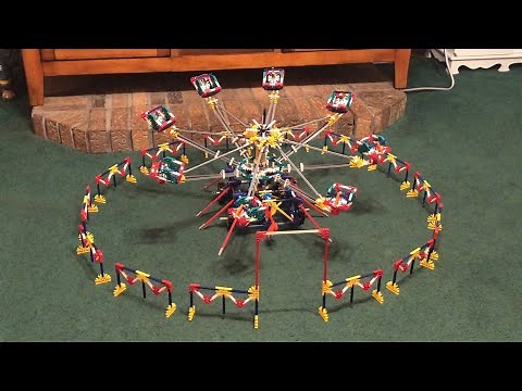 Knex Octopus Fair Ride / Carnival Ride Model. Set Up And Operation.